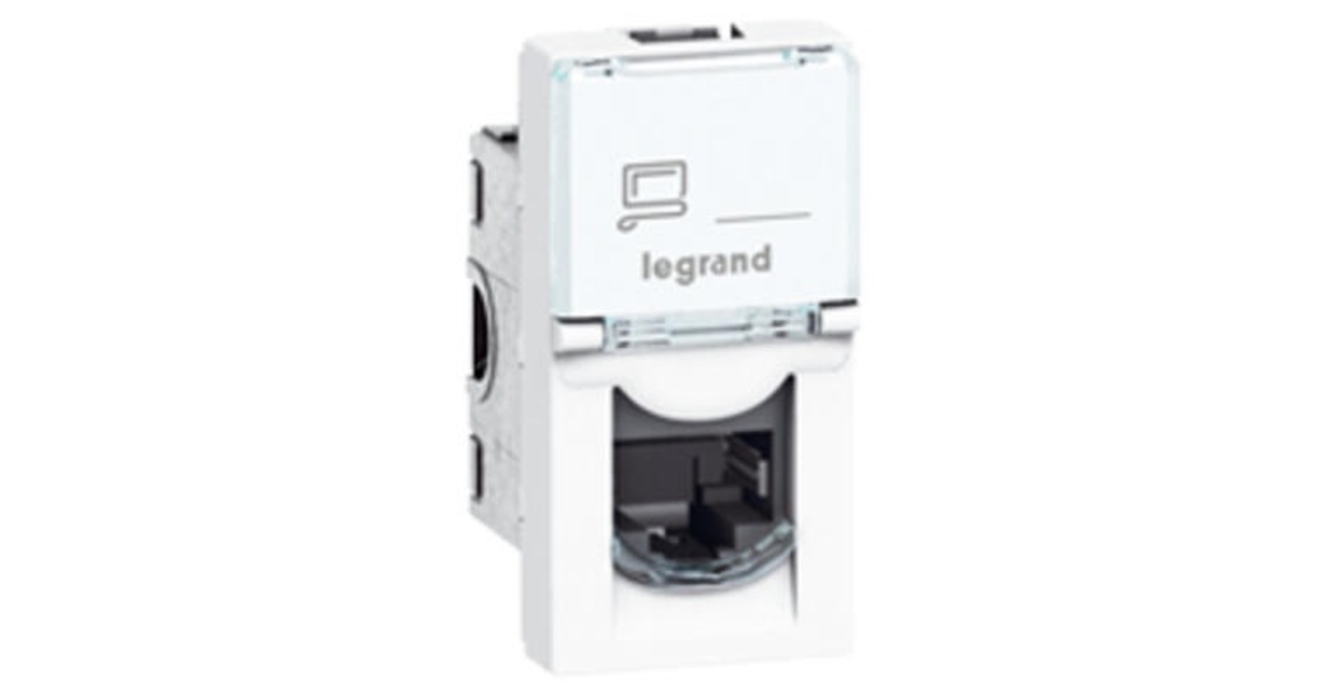 076551 Prise RJ45 catégorie 5e UTP Mosaic 1 module - blanc